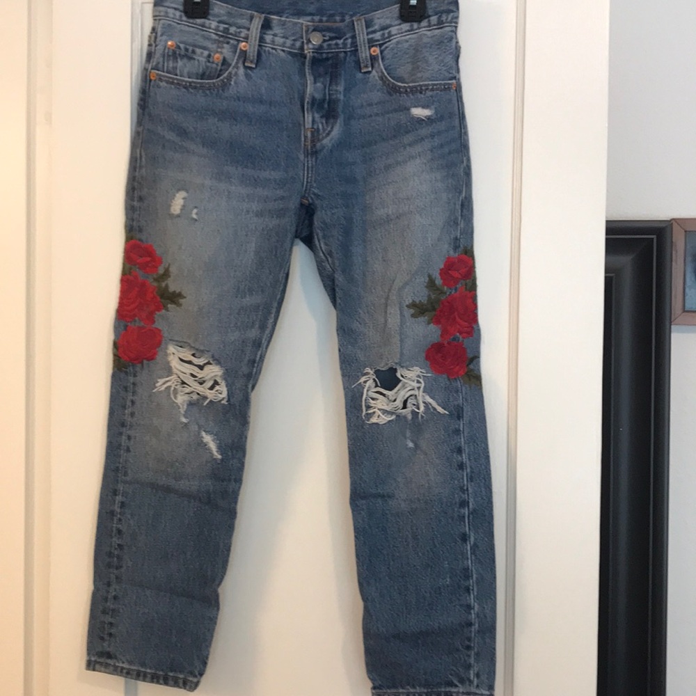 Levi’s 501 Tapered Leg, Embroidered
